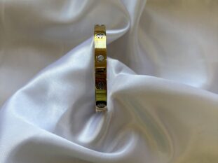 Gold-Tone Studded Kada Bracelet