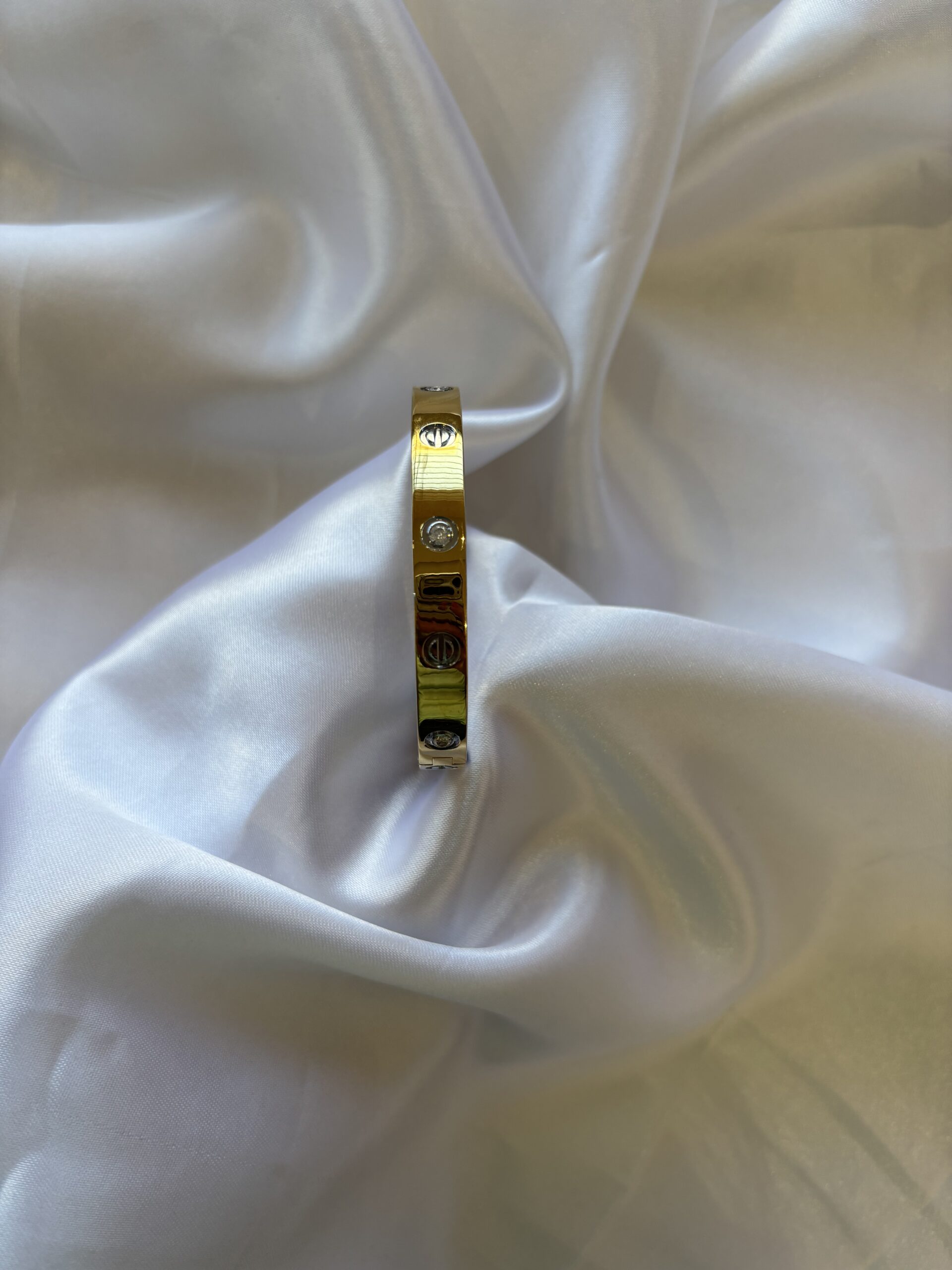 Gold-Tone Studded Kada Bracelet