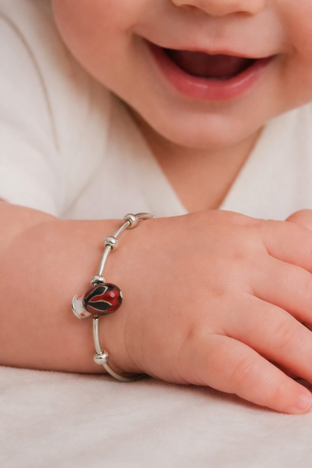 Ladybug Love Silver Toe Ring Set