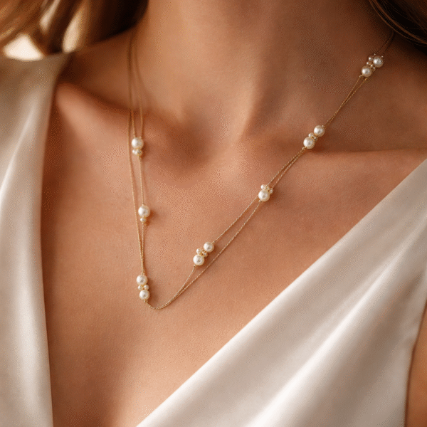 Pearl Cascade Layered Necklace