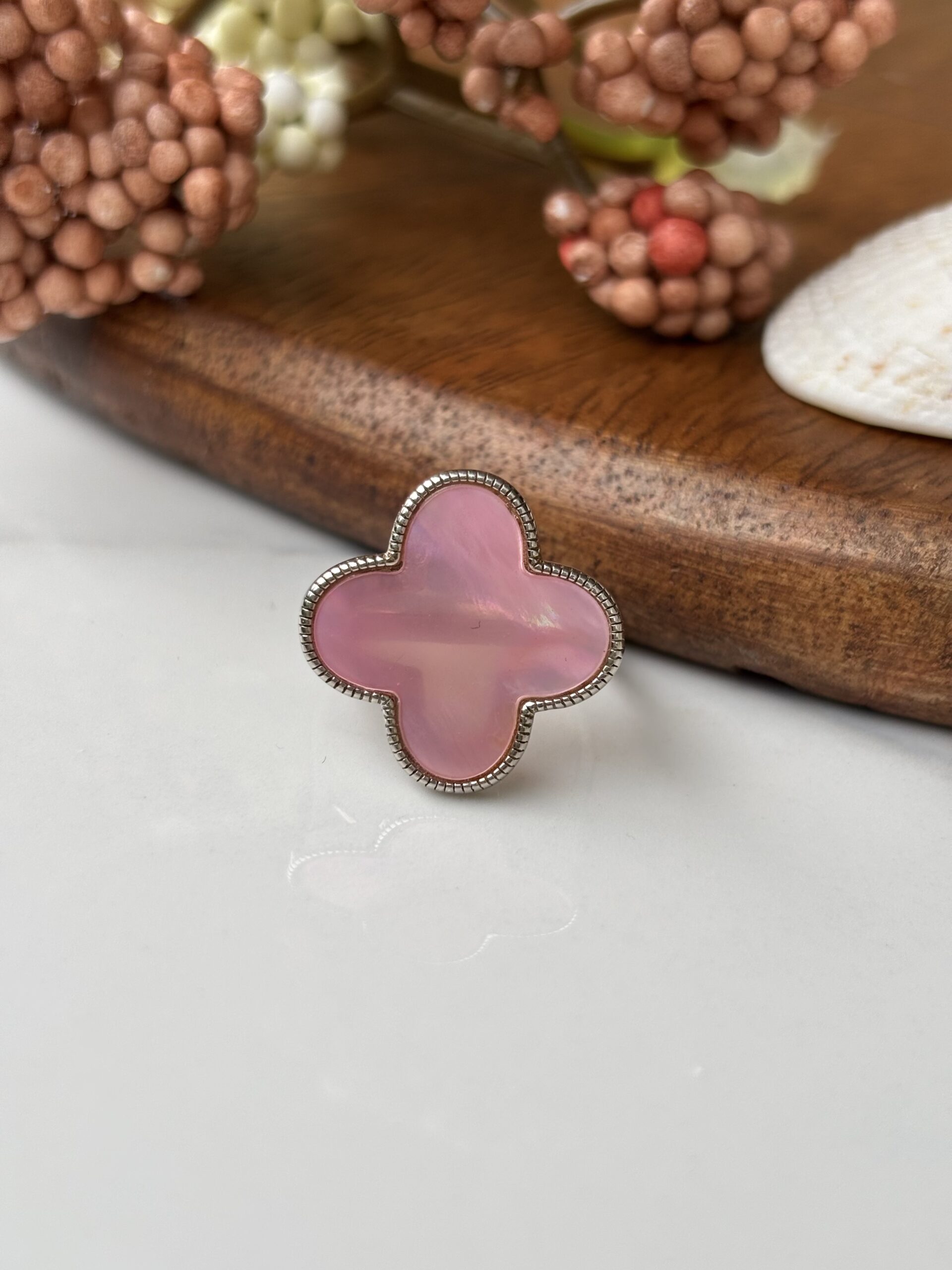 Blush Clover Grace Ring