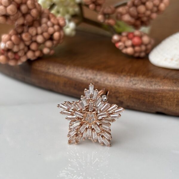 Golden Starburst Radiance Ring
