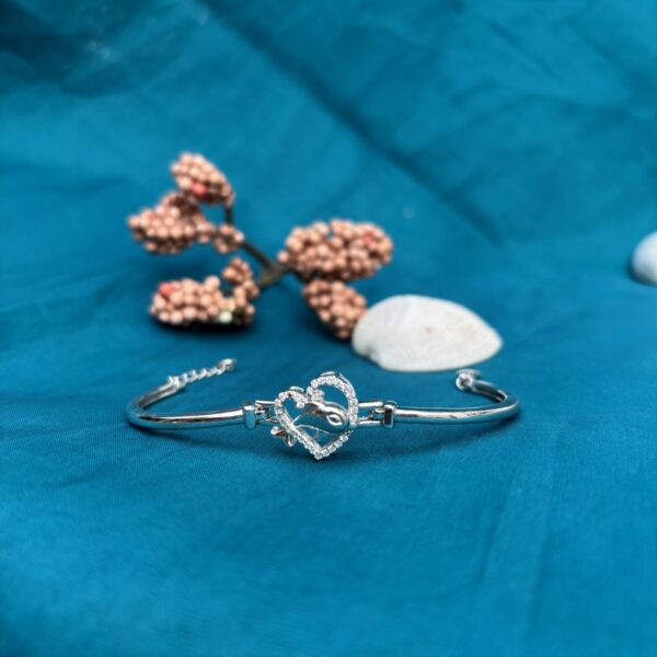 Eternal Heart Crystal Cuff Bracelet