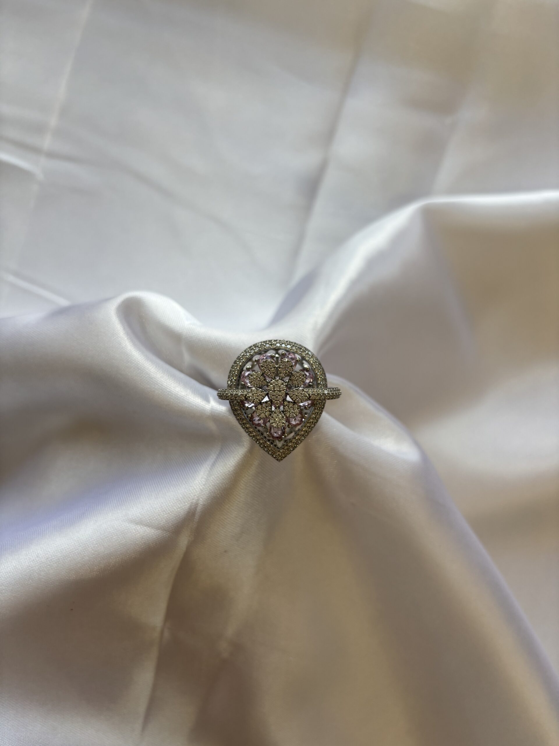 Aurora Bloom Teardrop Ring - Image 2