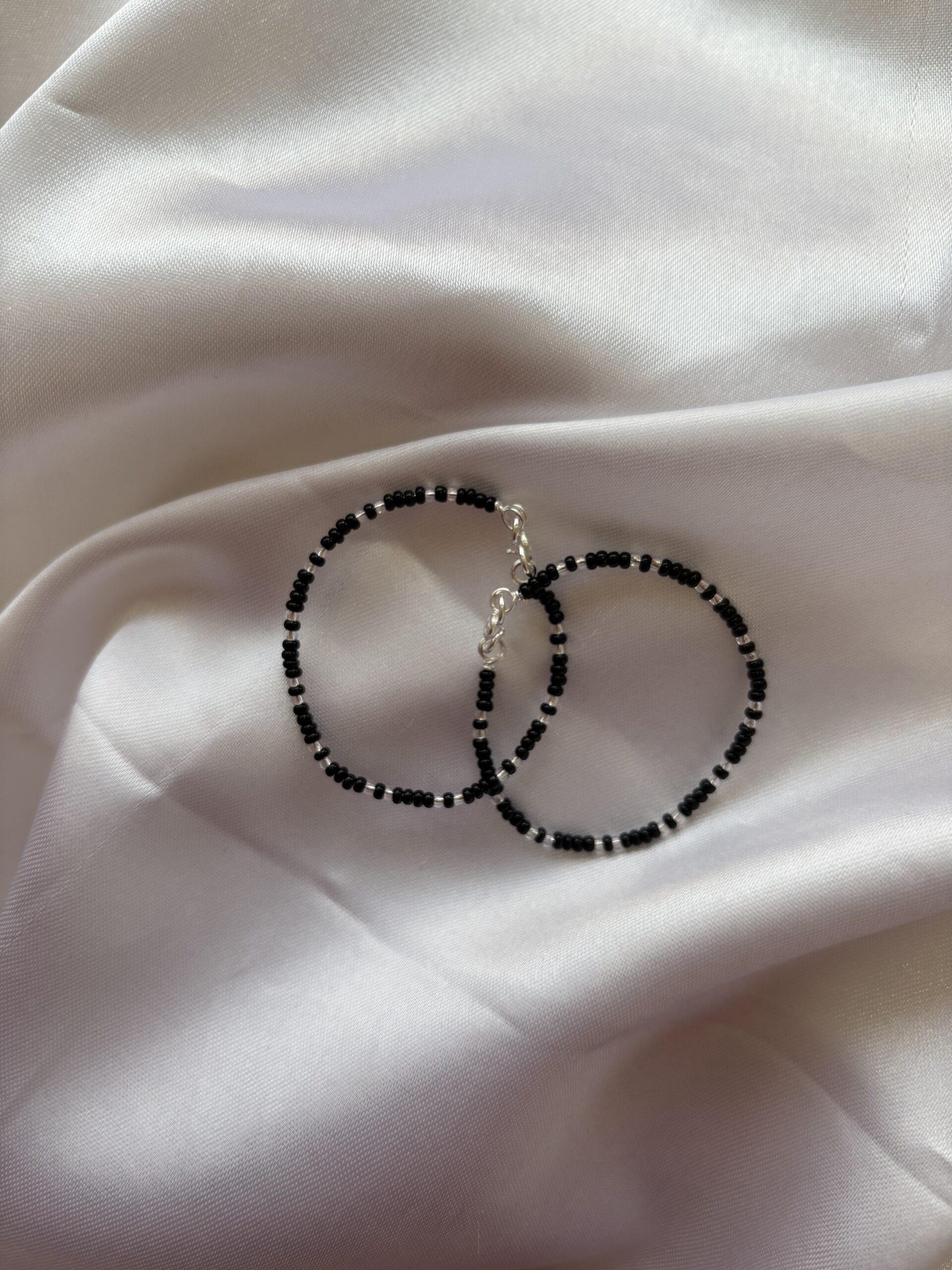 Midnight Silver Spark Anklet Set - Image 2