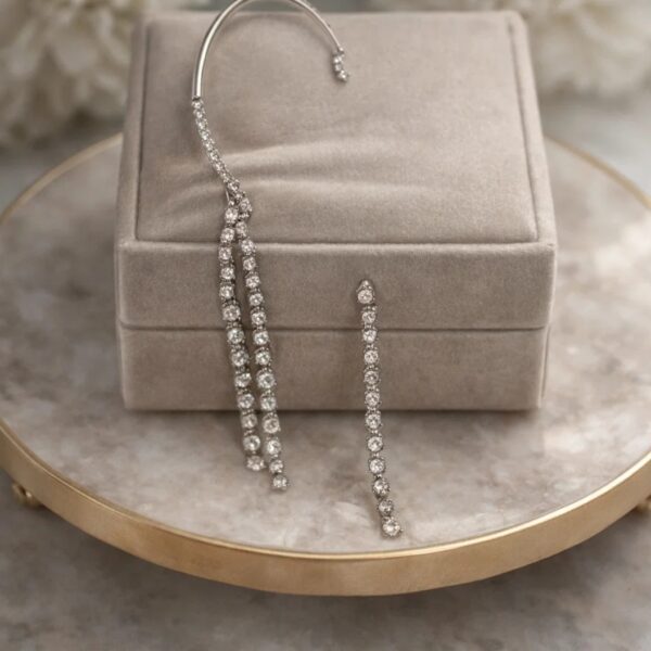 Silver Ear Cuff & Dangler