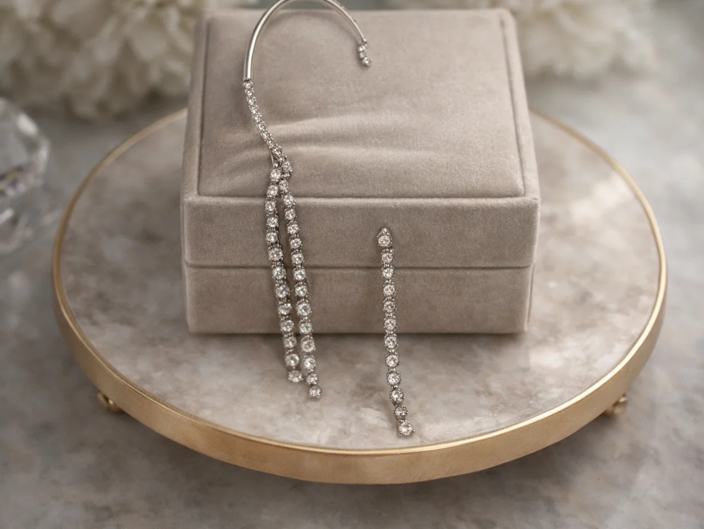 Silver Ear Cuff & Dangler