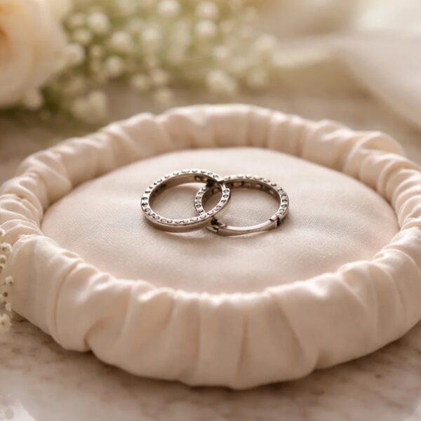 Silver Logo Earrings