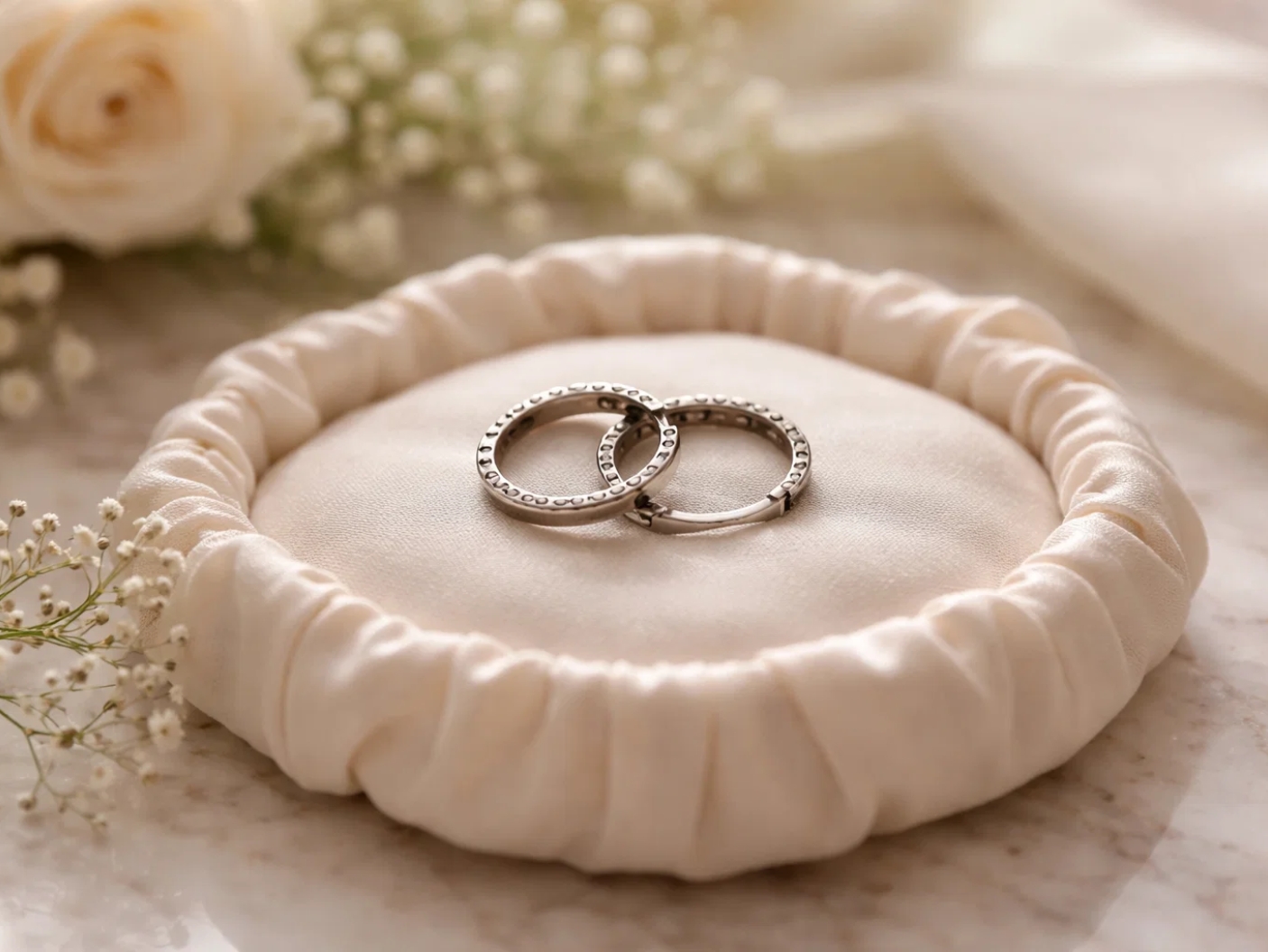 Silver Logo Earrings