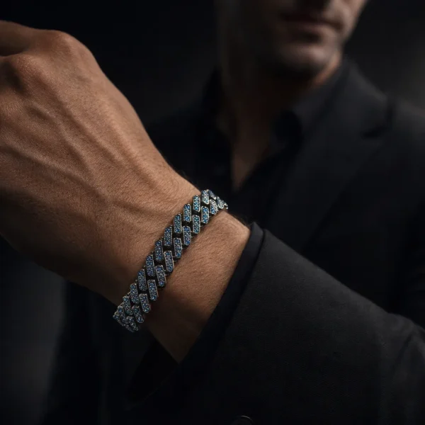 Azure Titan Link Men’s Bracelet