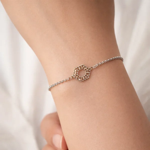 Golden Halo Minimal Charm Bracelet