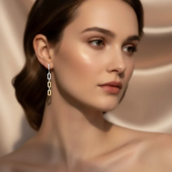 Radiant Link Drop Earrings