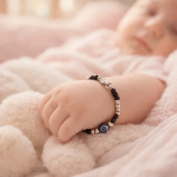 Sapphire Guard Silver Anklet Set