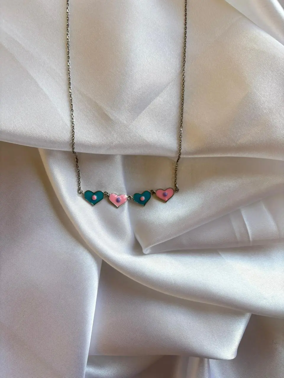 Pastel Heart Charm Necklace - Image 2