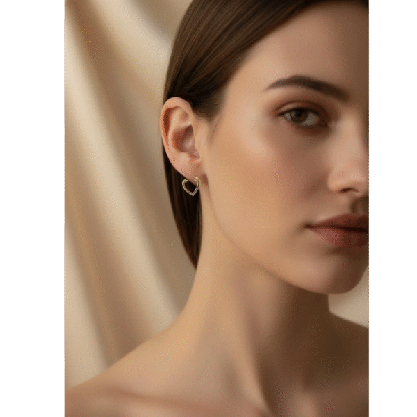 Pure Heart Huggie Earrings